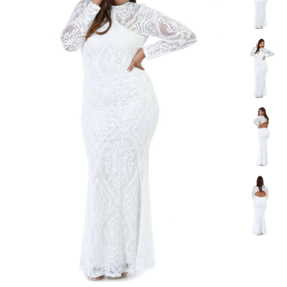 White Lace Dress Plus Size 2x New Without Tags